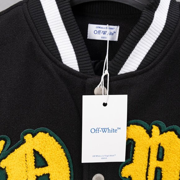 Off-White Colorblock Baseball Jacket - Picture 8 of 9